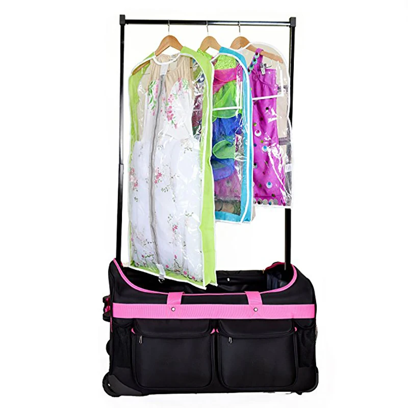 Fashion Dance Bag with Garment Rack Wheels Dance Duffel with Garment Rack Gament Dance Bag for Adults