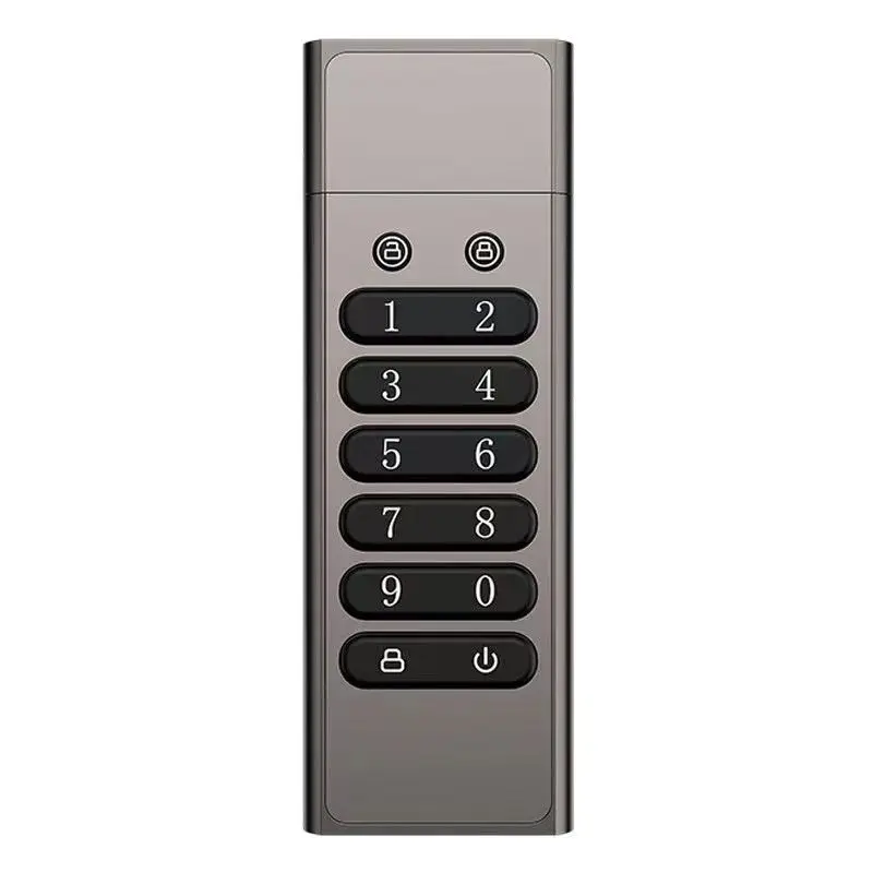 Secure Portable Password U Disk 32G/64G 128G Password Protected Dustproof Waterproof Hardware Encrypted USB Flash Drive