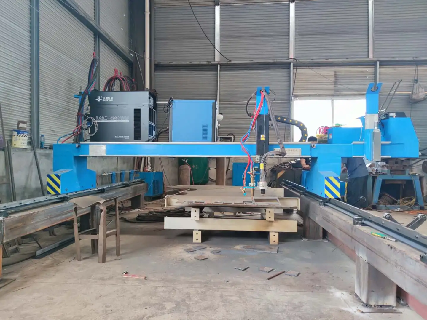 heavy duty gantry type cnc plasma pipe cutting machine