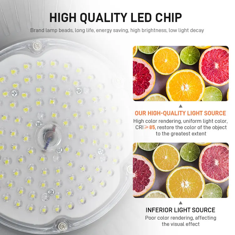 High Quality LED Chip Good Heat Dissipation Aluminum High Bay Light Fixture