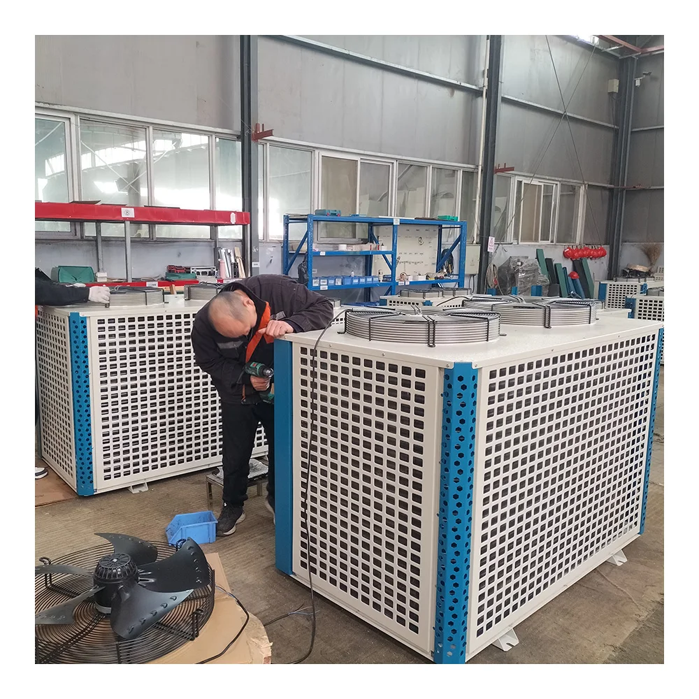 6HP7HP mini refrigerator U type Air Cooled Refrigeration Condenser solar Cooling system kitchen refrigerator for sale