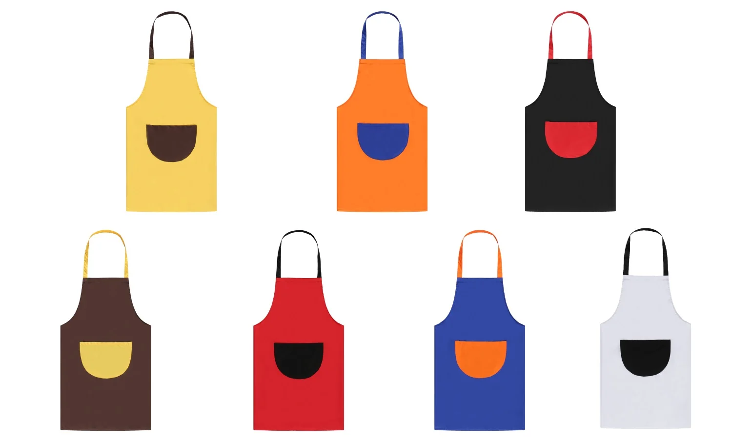 Waterproof apron set kitchen supermarket promotional uniform peach waterproof apron
