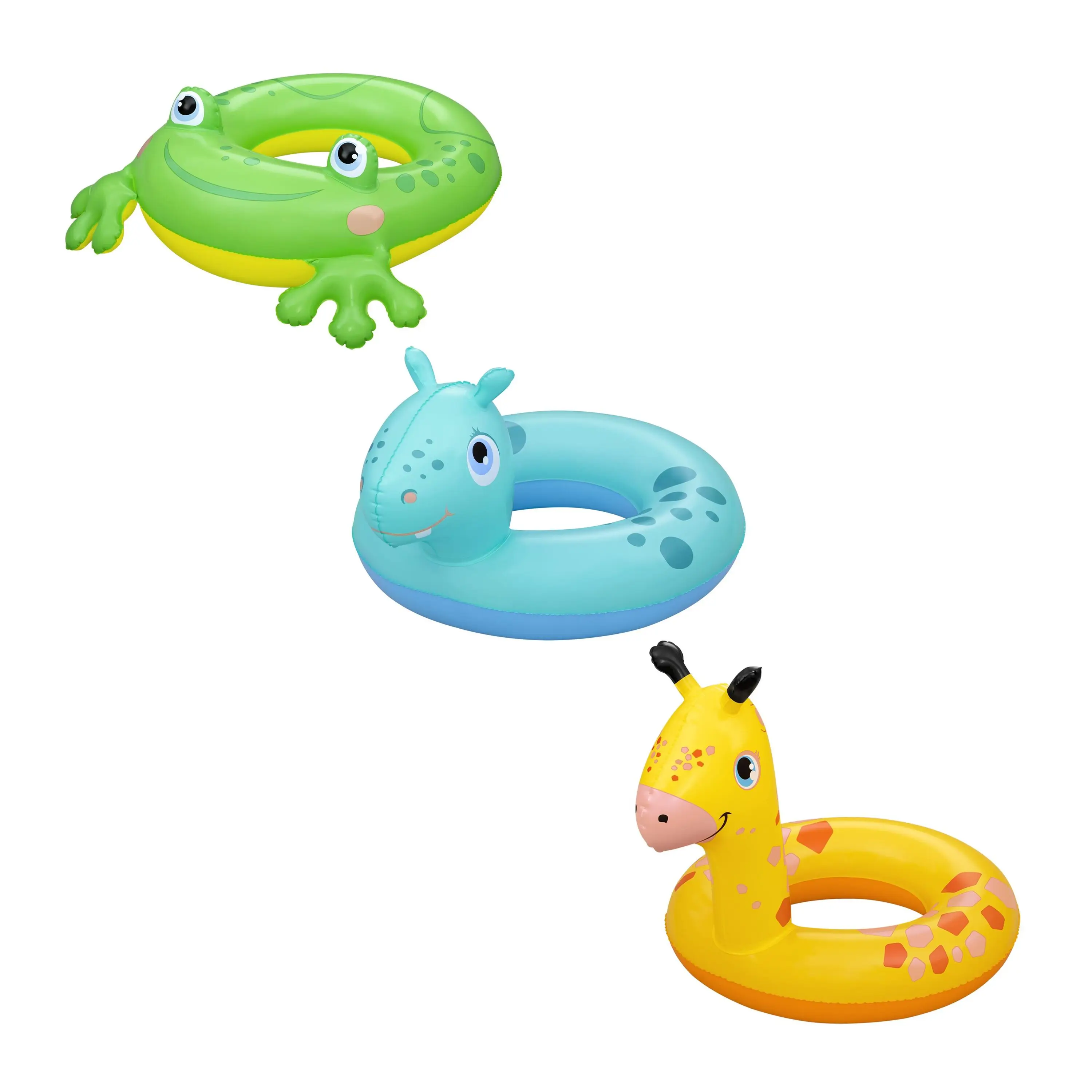 2025 New Bestway 36464 PVC Swim Tubes Animal Inflatable Swimming Ring for Kids for Summer Fun!