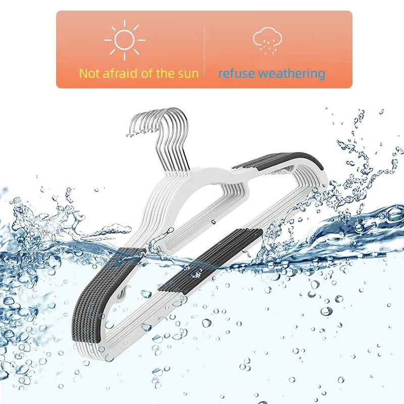 Modern heavy duty wet and dry clothes rack with non-slip mat to save space plastic hangers