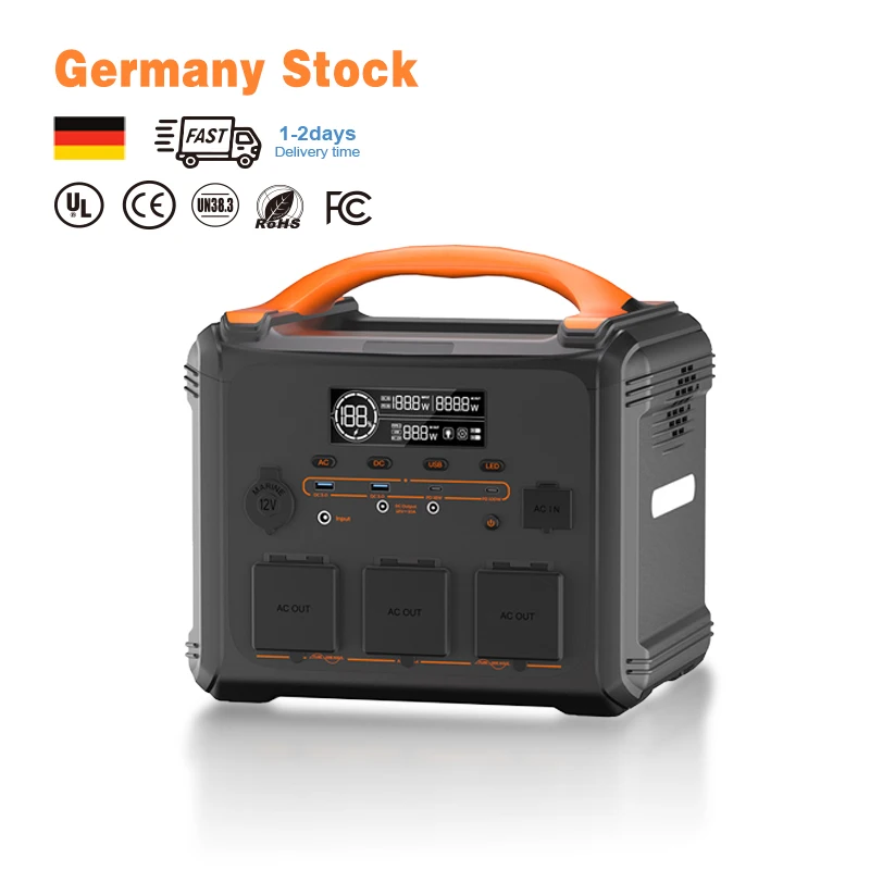 294000mAh Portable Power Station 1200W Solar Generator 1102Wh Fast charging LiFePO4 Battery for Home Backup, Power Outages