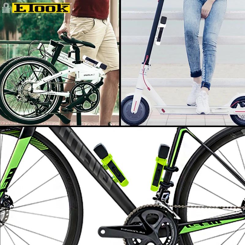 ETOOK Heat Treated Foldable Bicycle Lock Bike Folding Lock Bike Frame Lock with Bracket