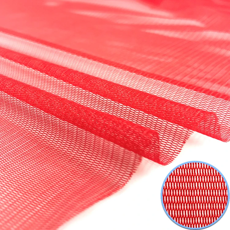 In stock Tulle Mesh Fabric 100%Polyester mosquito net fabric For Underwear 2 Side Stretch Mesh Fabric