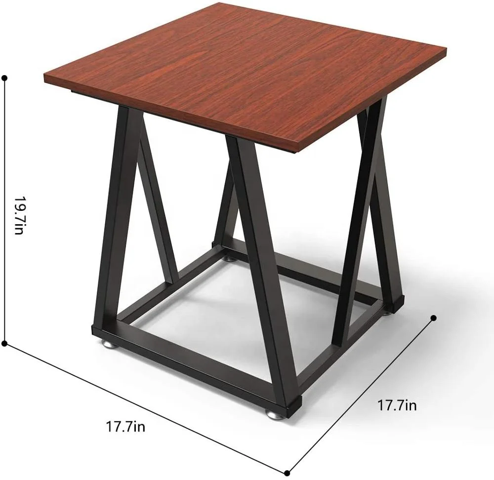 Industrial Wood Telephone office Sofa End Side Table