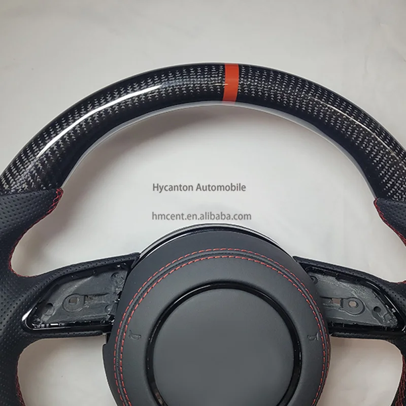 Прямая Продажа с фабрики оптовая цена кожаное рулевое колесо из углеродного волокна для Audi A3 A4L A5 A6L A7 Q8 TT R8 Автомобильное