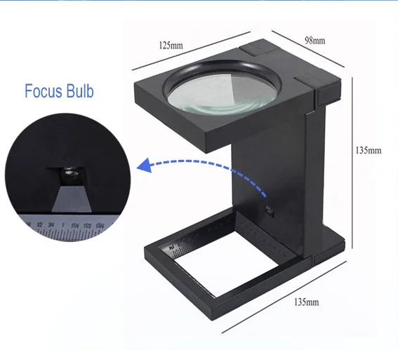 MG14115 3X Thread Counter Portable magnifying glass for weaving maintenance inspection