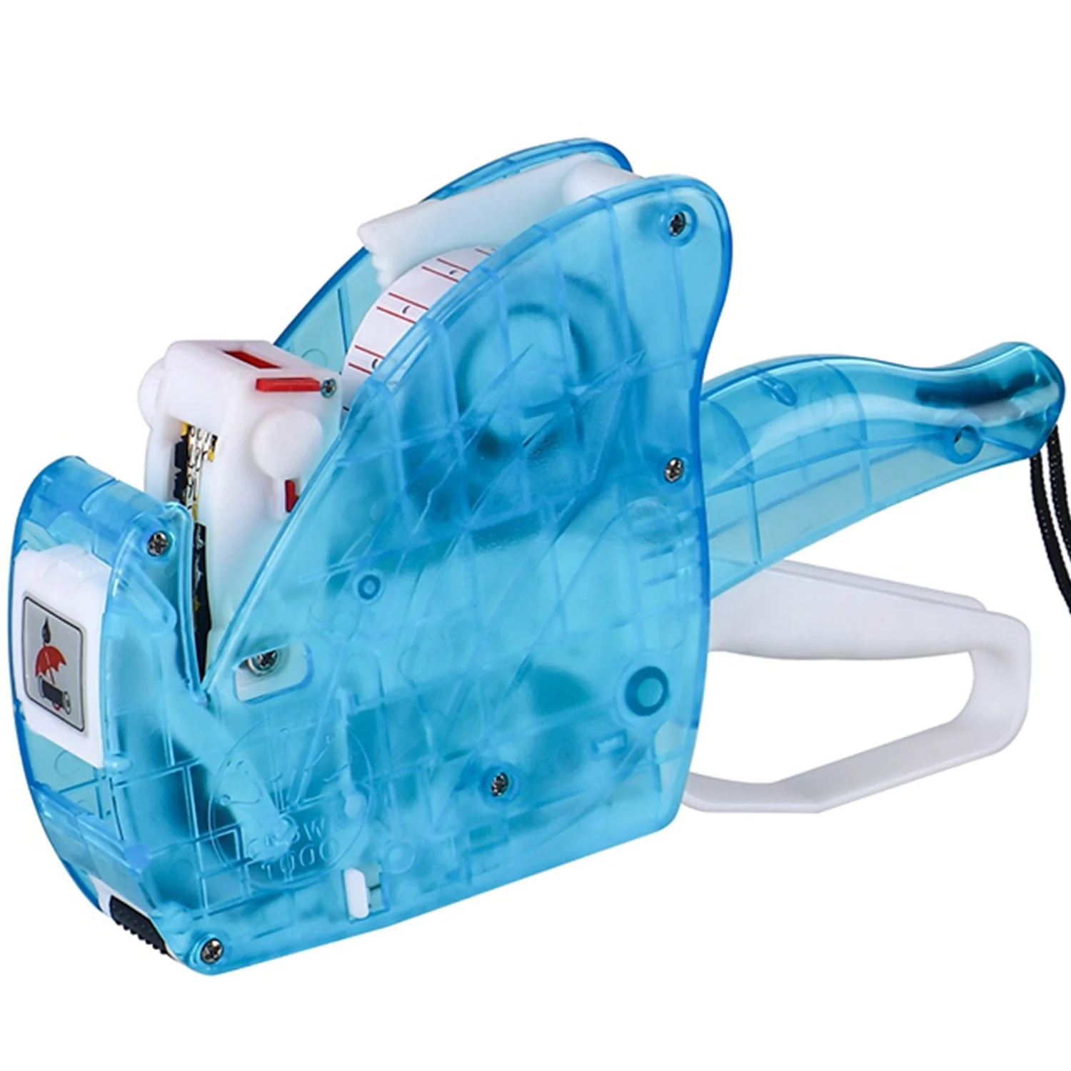 Crown Transparent 1000 Price Tag Gun 1 Line 8 Digits Label Maker Pricing Tool Numerical Handheld Labeller For Shop