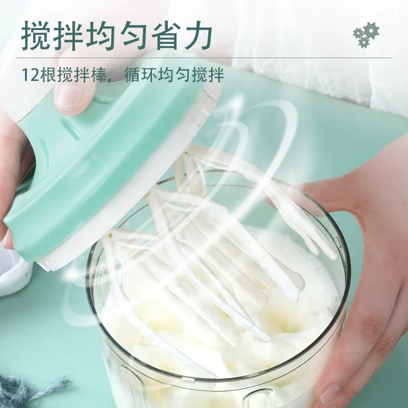 Kitchen multifunctional food mixers portable hand blender rotatable egg cream beater flour mixer manual egg whisk with bottle