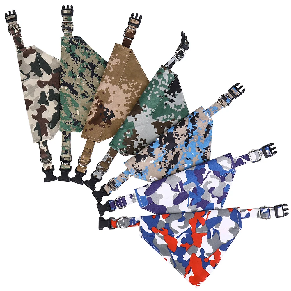 New Pattern Dog Collar Camouflage With Bandana