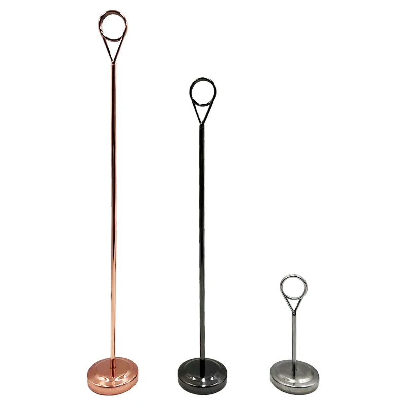 Stainless Steel Menu Card Display Stand Wedding Restaurant Table Number Holder