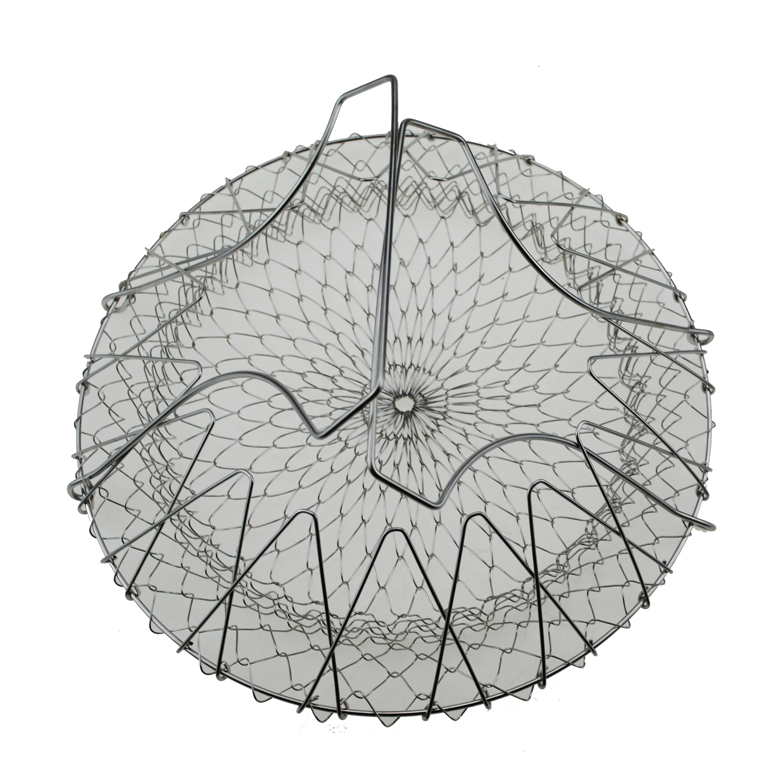 Food grade stainless steel 304 french chips fries basket fries metallic basket holder foldable multifunction frying baskets