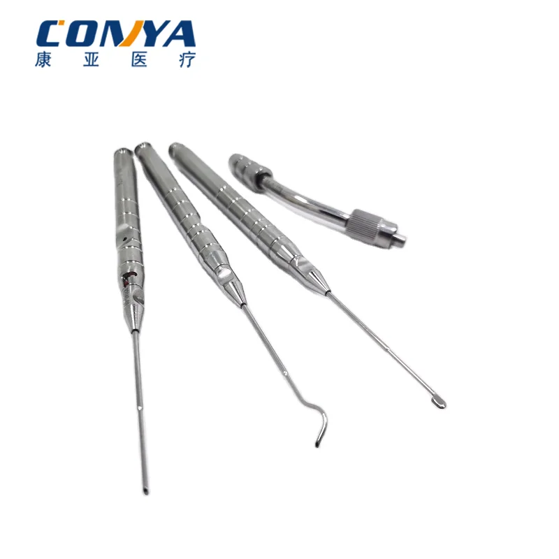 Reusable cerumen hook set with suction tube Middle Ear microsurgery surgical instruments ENT