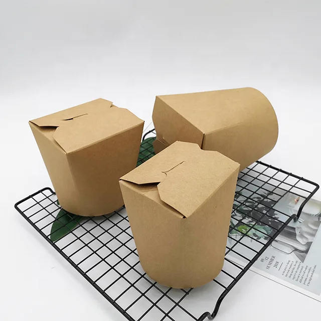 chinese paper noodle box Disposable Cardboard take away food box for noodle