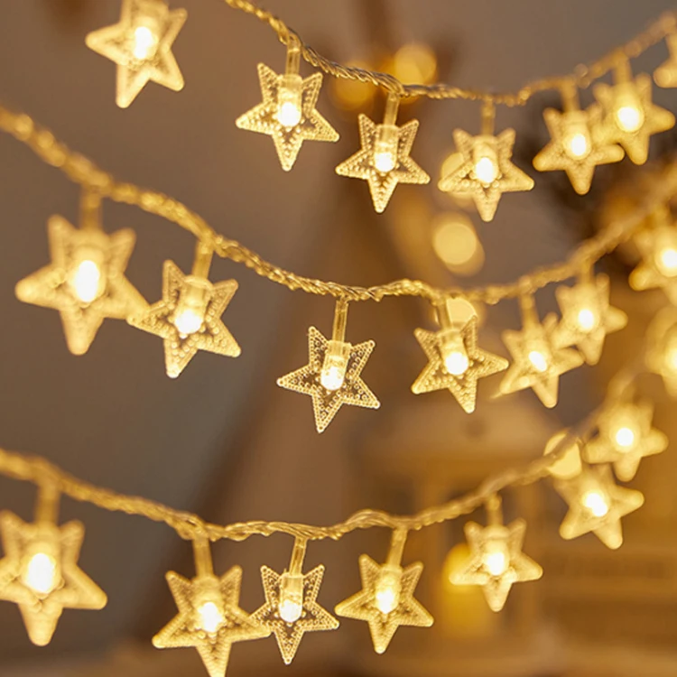 Рождественская Солнечная уличная Водонепроницаемая IP65 Светодиодная лампа DMX USB ФЕЯ в виде листьев, струна с батарейкой, Цветочная звезда, Луна, гирлянда