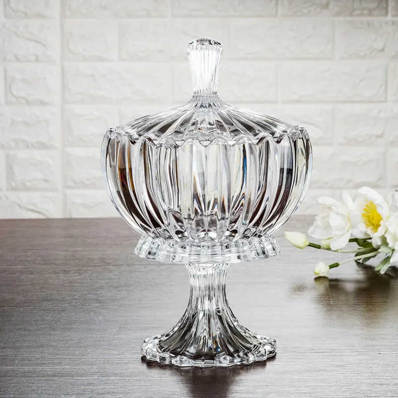 Famous King Crystal Candy Dish luxury christmas glass candy jar