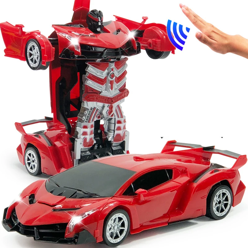 
 Автомобиль-трансформер с управлением жестами, детский игрушечный робот, электрический автомобиль с дистанционным управлением 2,4 ГГц, индукционные игрушки  