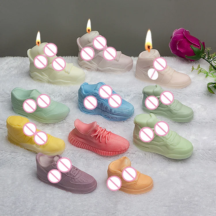 New Arrivals Custom 3D Creative Design Reusable Easy To Release Silicone Basketball Sneaker Shoe Candle Mold