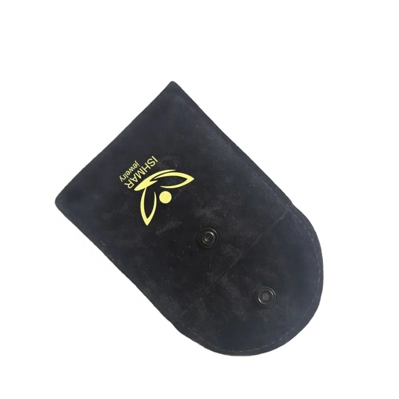 custom jewellery packaging dust bags newest white black suede microfiber velvet fabric jewelry pouches with gold logo bow-knot