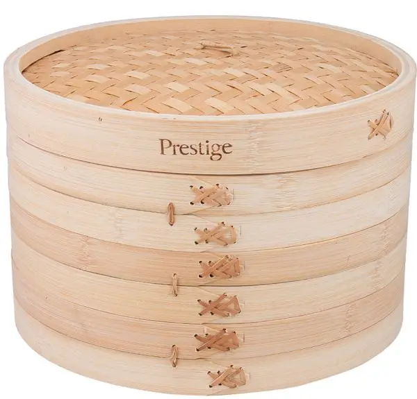 Eco Friendly Material Two Layers One Lid Per Set Bamboo Steamer Dim Sum