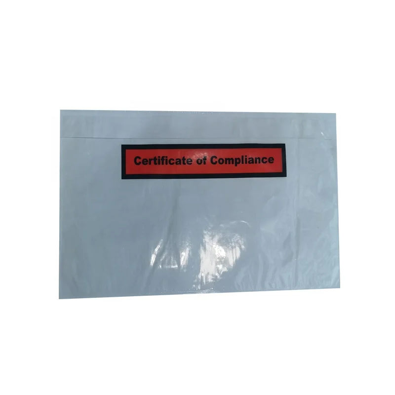 
Packing list envelope document pouch invoice enclosed 