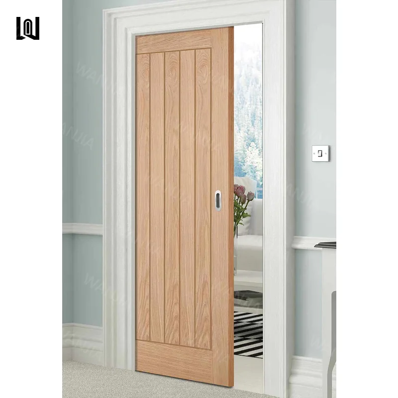 Latest Design Custom Residential House Interior Pocket Doors Wooden Pocket Doors Slide Modern Pocket Doors