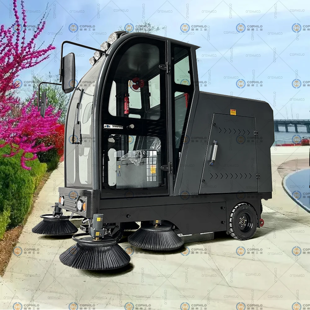 2100 мм ширина 220 л мусорный бак Cophlio C210-S2 3 колеса двойной всасывающий вентилятор в стиле электрическая промышленная напольная уборочная машина