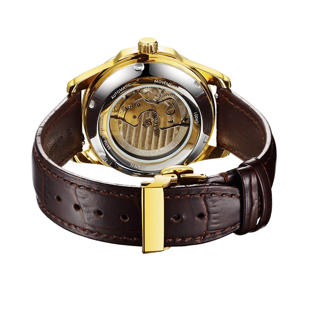 Luxury Men Watches Fashion Design Stainless Steel band mechanical Wristwatch Sport Waterproof men watch