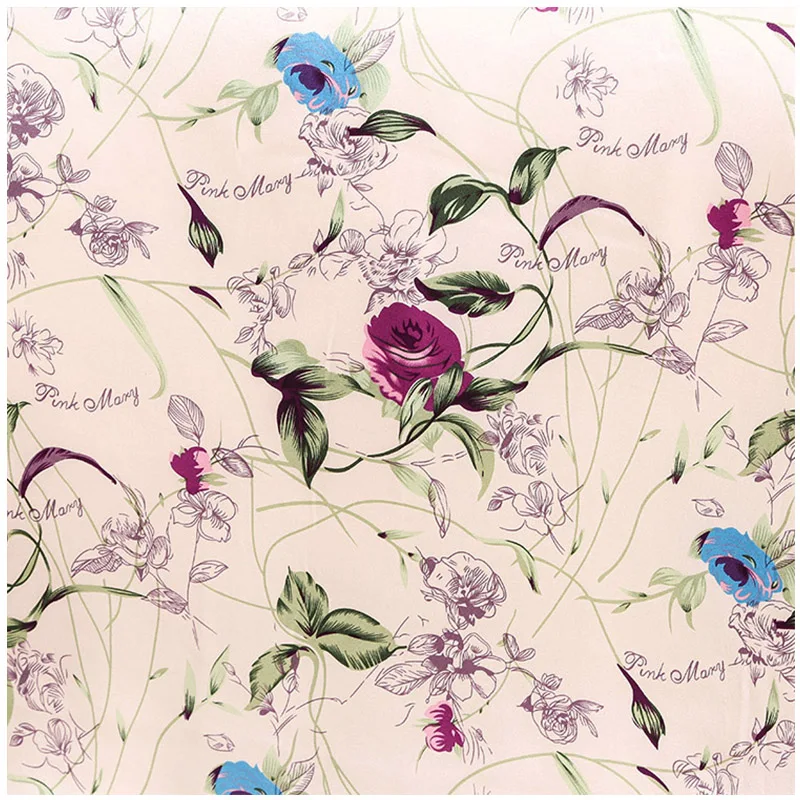 Stock 16MM printed silk fabric Satin pure silk can also be customized according to the pattern printed silk fabric