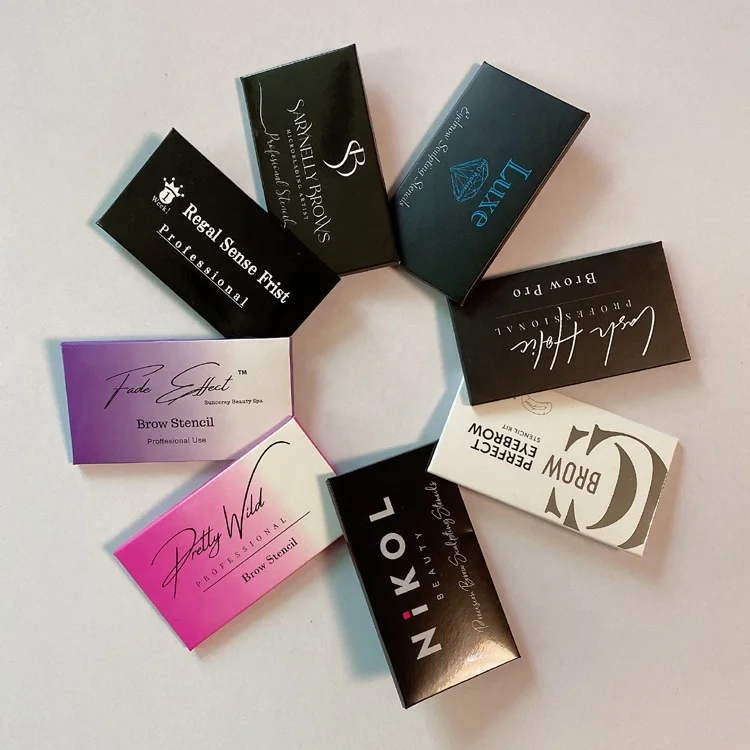 4Pcs Reusable Brow Stencils Template