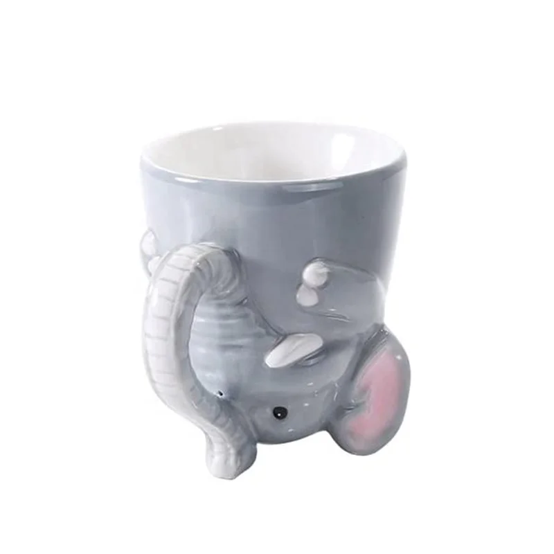 
3D Coffee Mug Animal Porcelain Coffee Mug Gift Cup Ceramic Hand painted Animal Mug for Home and Office Sheep 