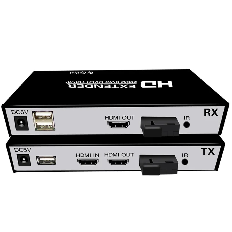 HDMI-волоконно-оптический конвертер 1080P 20Km HDMI KVM-удлинитель с выходом мыши через оптический кабель