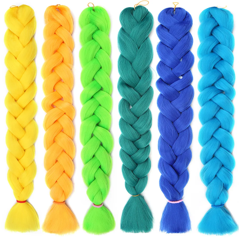 Ombre darling hair extensions label card low temperature synthetic fiber expression pre stretch braiding hair darling hair braid