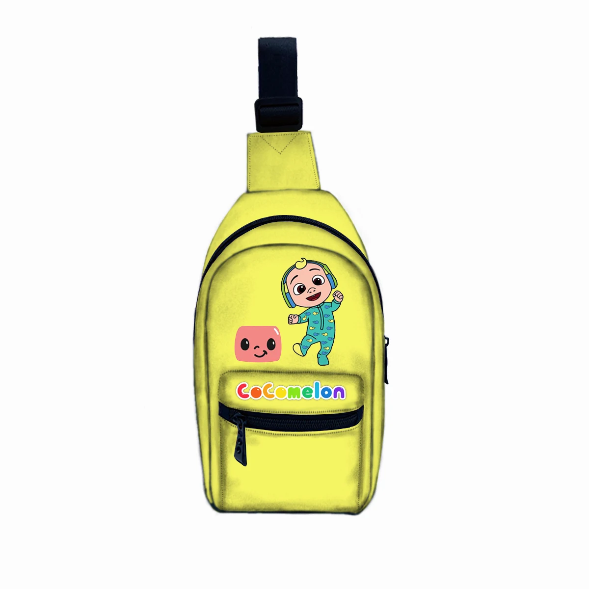 Bolsa de pecho cocomelon design print lightweight sling bag crossbody custom shoulder strap adjustable sling bag chest bag