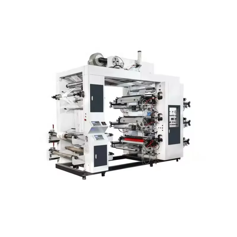 High quality 4 color paper plastic bag flexo printing machine