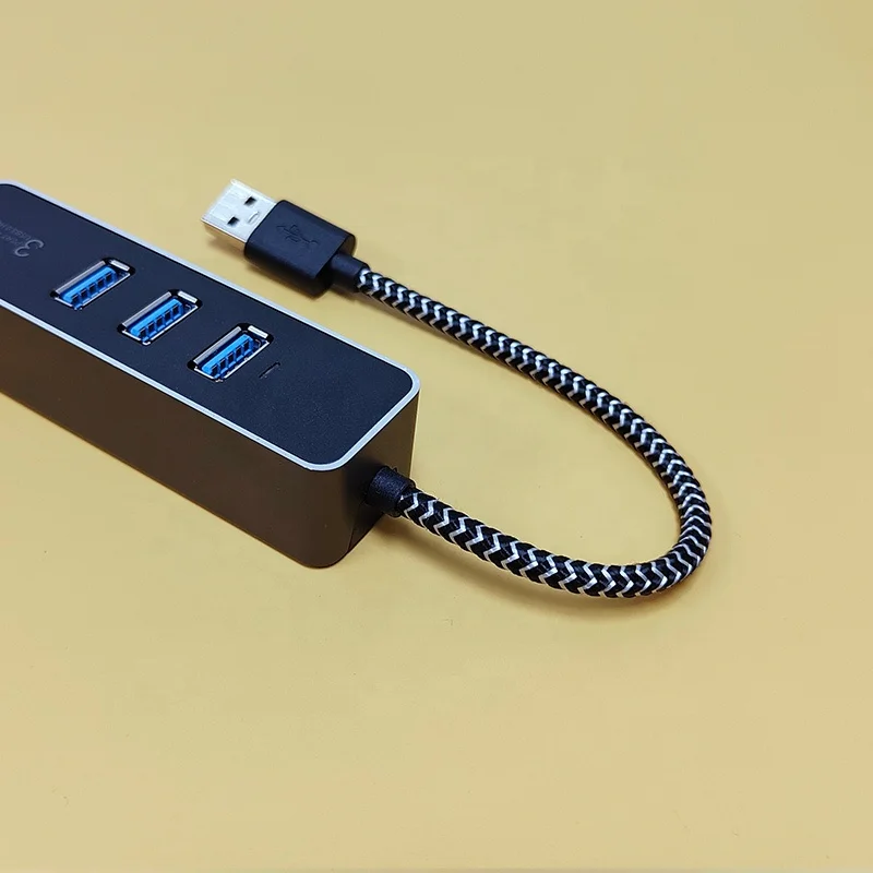 Aluminum 3 Port USB 3.0 Hub with RJ45 1000 Gigabit Ethernet Adapter Converter LAN Wired USB Network Adapter for Ultrabooks