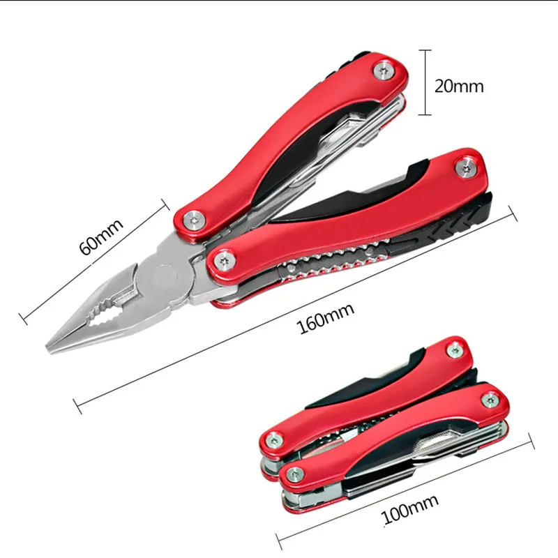 
13 In 1 Multi Plier Folding Swiss Knife Pliers Hand Tool Screwdriver Multifunction Knife Tactical Knife Camping Multitools 
