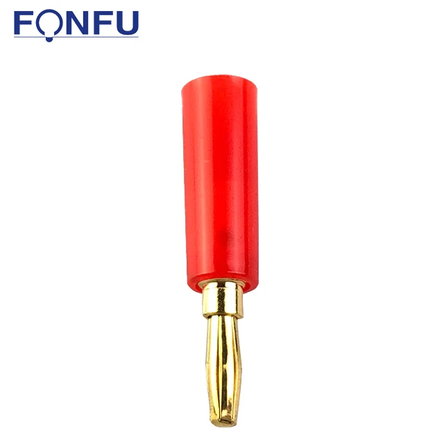 4mm Zinc alloy Male Shrouded Stackable Banana Plugs For Speaker Connector