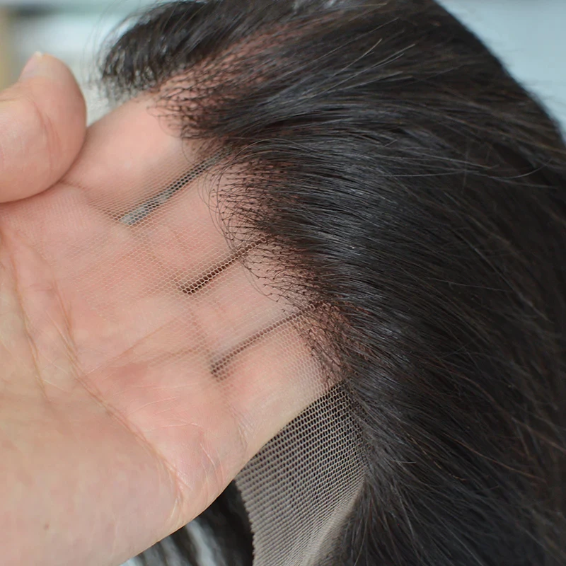 Высочайшее качество 13x4 ушные Кружева Фронтальные отбеленные узлы бразильские человеческие волосы невидимые расплавленные необработанные hd предварительно выщипанные