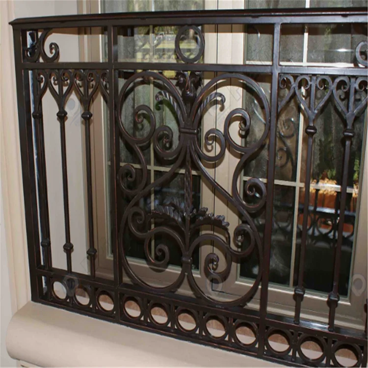 Quality guaranteed terrace baluster railing iron grill design for balcony