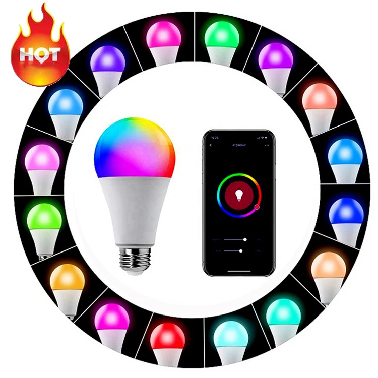 16 million colors E27 E26 Rgb Google Tuya Alexa App Wifi Smart Led Light Esp32 Bulb Lamp Bombilla Inteligente Smart Led Zigbee