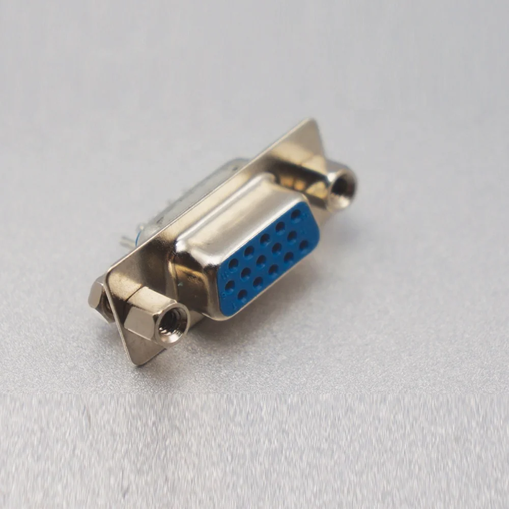 Blue DB15 VGA Female For Solder Connector