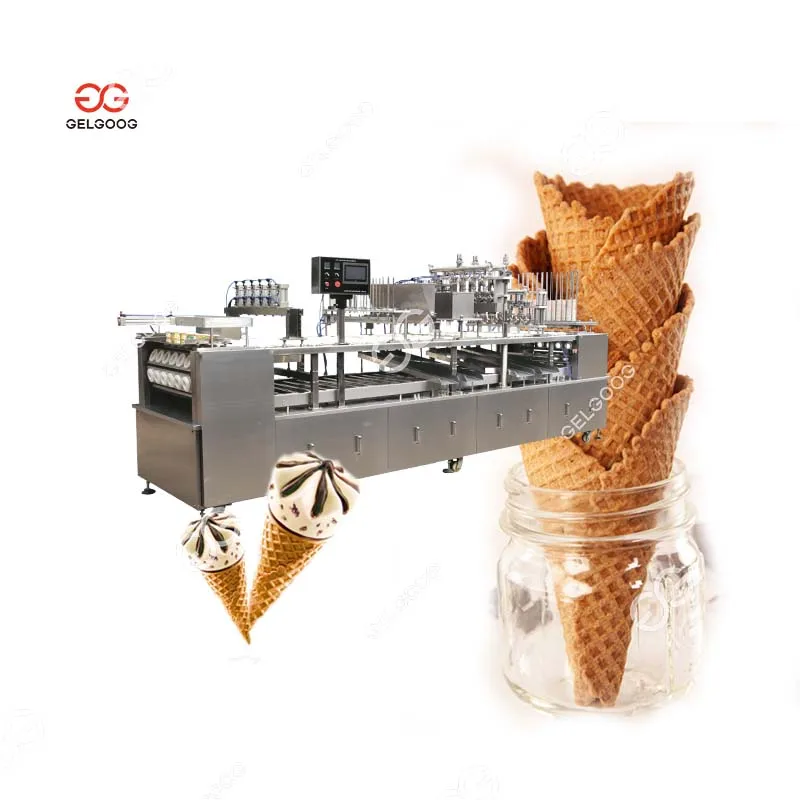 Automatic Ice Cream Rotary Filling Machine Cones Waffle Ice Cream Cone Making Machine