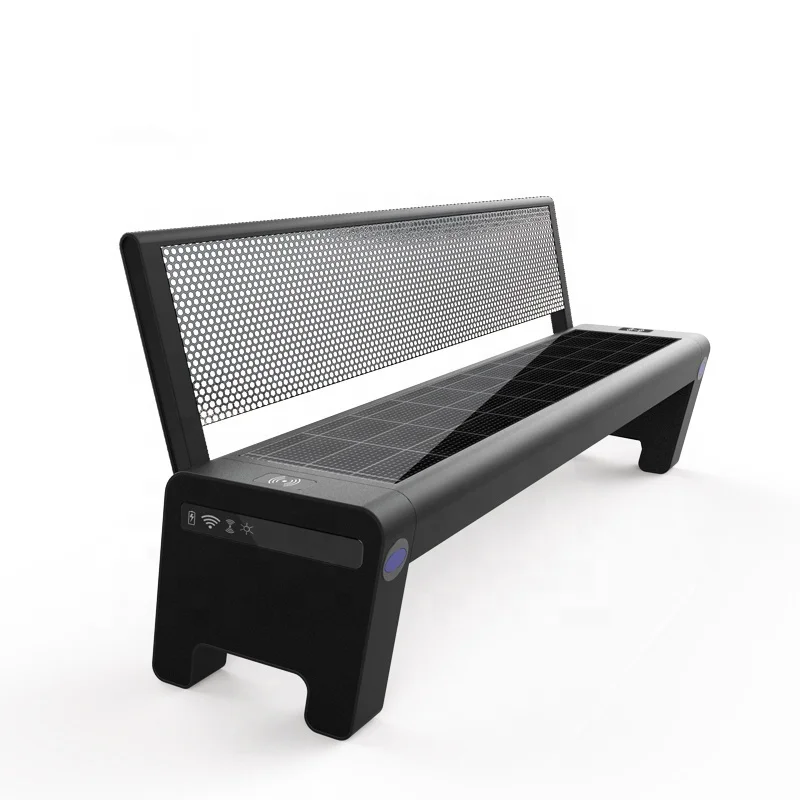 
Back Rest Solar Cell Smart Outdoor Bench Solar Smart Bench Factory Direct Sell 