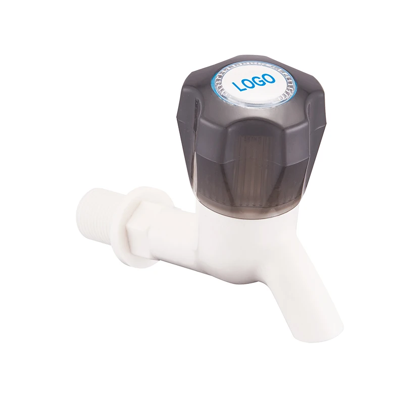 Modern Single-Function ABS Plastic Faucet with Extended Thread Wall-Mounted Single-Hole Installation for Bathroom Kitchen Use