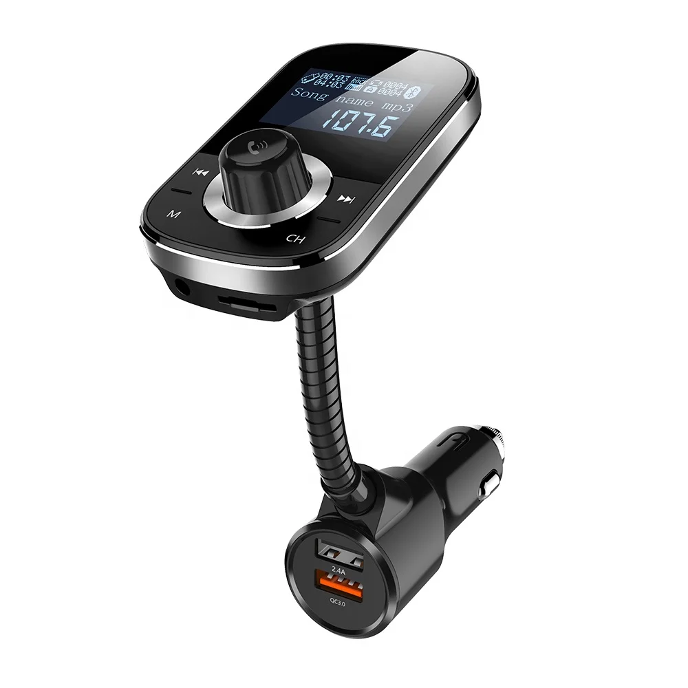 HY-90 qc3.0 usb Автомобильное зарядное устройство портативный cd-плеер fm-передатчик с функцией BT