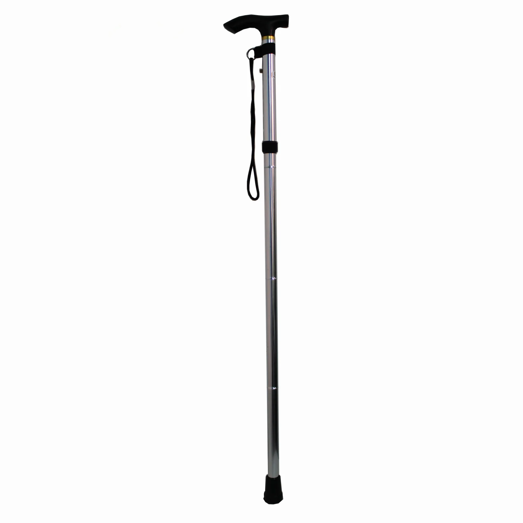 2022 outdoor aluminium alloy adjustable profiles for the elderly, folding walking stick for mountaineering